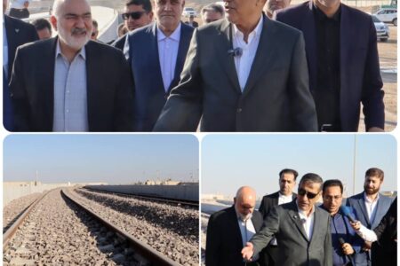 شتاب در اتصال خط ریلی شلمچه ـ بصره با حضور معاون اجرایی رئیس‌جمهور