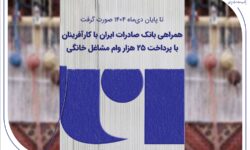 همراهی بانک صادرات ایران با کارآفرینان با پرداخت 25 هزار وام مشاغل خانگی