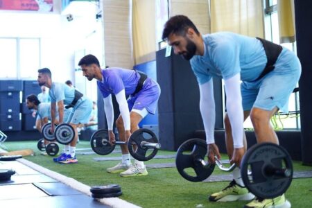 آغاز مرحله چهارم تمرینات تیم ملی فوتبال با کارهای قدرتی